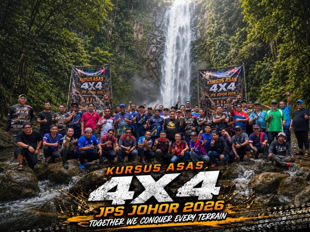Kursus Pemanduan Kenderaan Pacuan 4 Roda (4×4) serta latihan simulasi lapangan di Taman Negara Johor (Endau-Rompin) bagi kakitangan Jabatan Pengairan Dan Saliran Negeri Johor